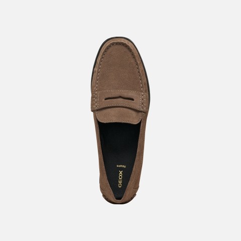 Suede loafers NOEMEN WOMAN Taupe - image number 5 | GEOX