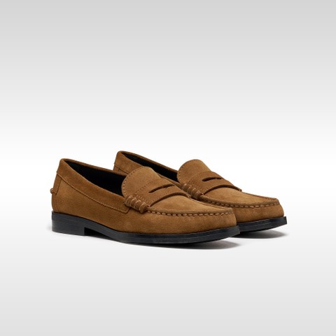 Suede loafers NOEMEN WOMAN Nut - image number 7 | GEOX