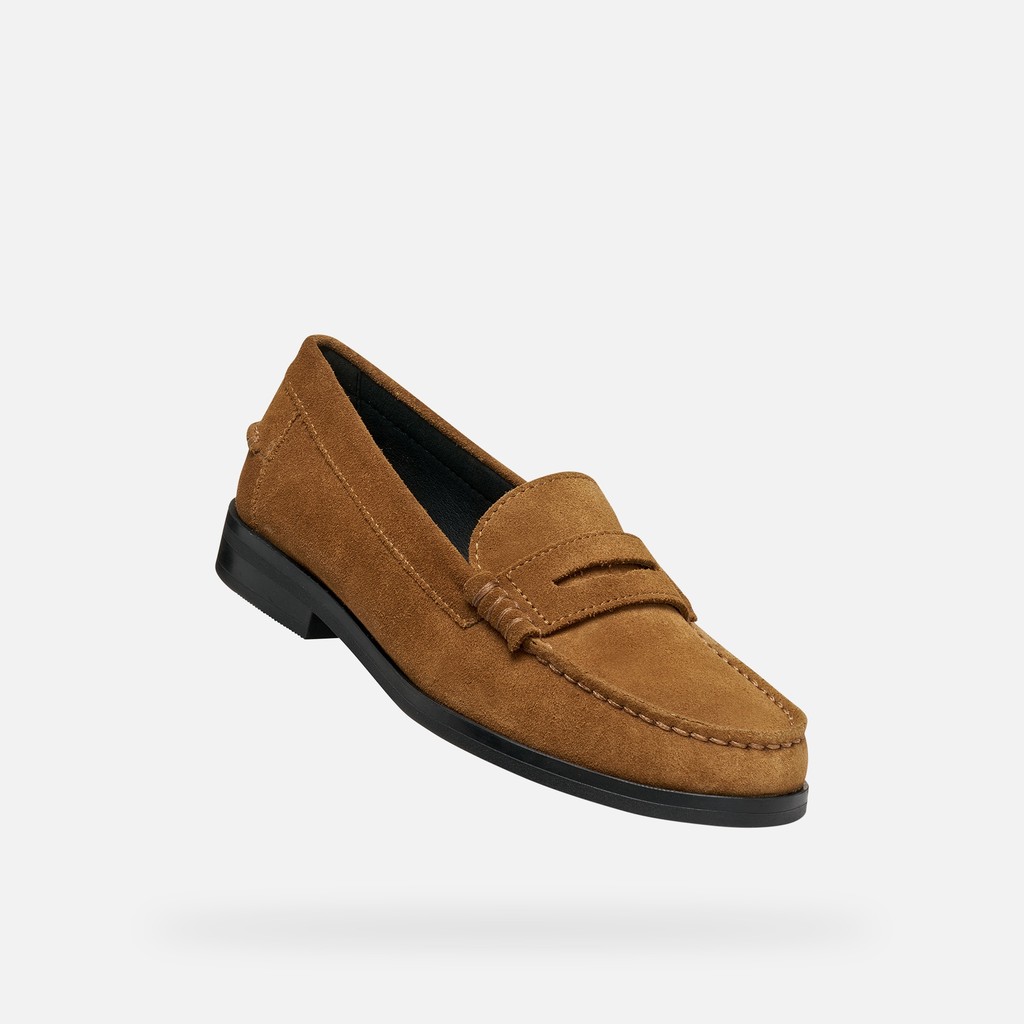 Suede loafers NOEMEN WOMAN Nut - image number 4 | GEOX