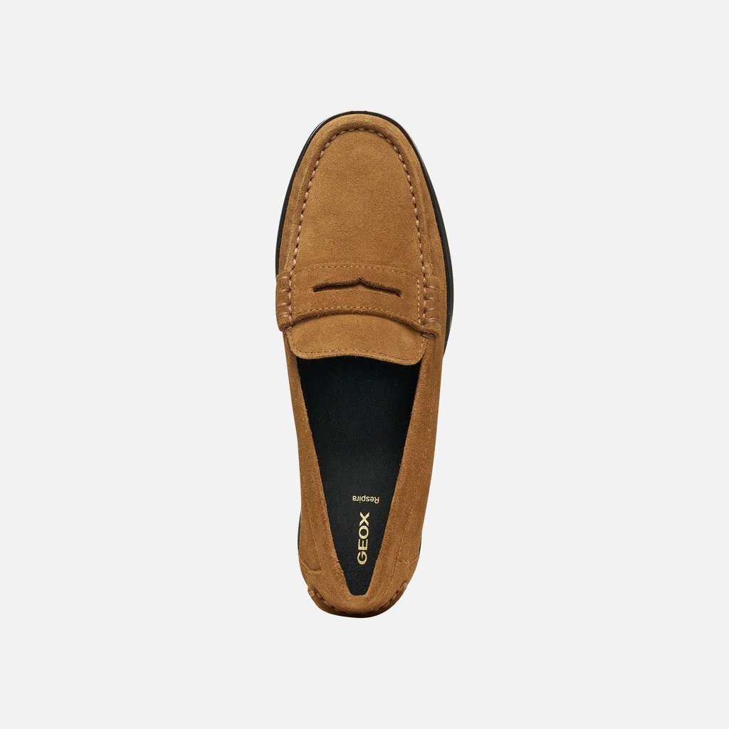 Suede loafers NOEMEN WOMAN Nut - image number 5 | GEOX