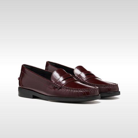 Leather loafers NOEMEN WOMAN Wine - image number 7 | GEOX