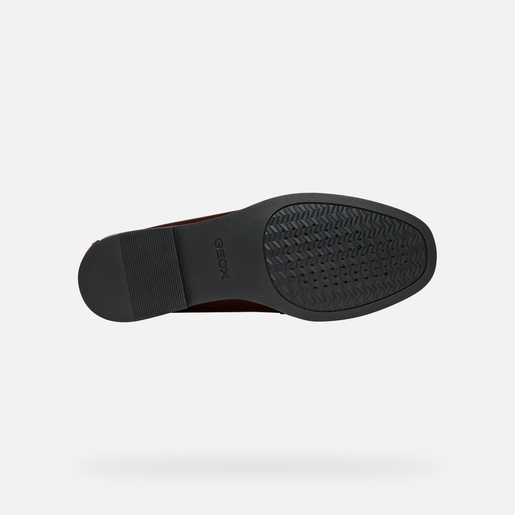 Leather loafers NOEMEN WOMAN Wine - image number 6 | GEOX