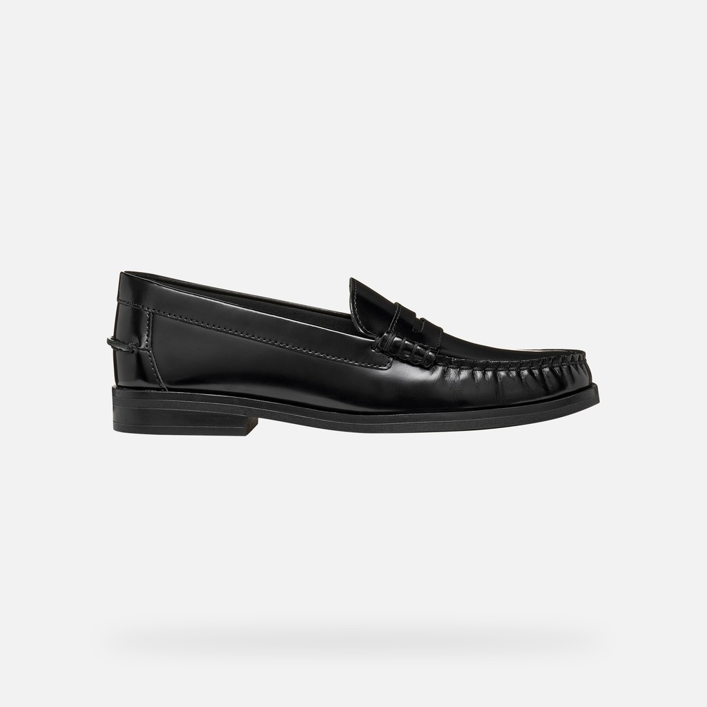 Leather loafers NOEMEN WOMAN Black - image number 1 | GEOX