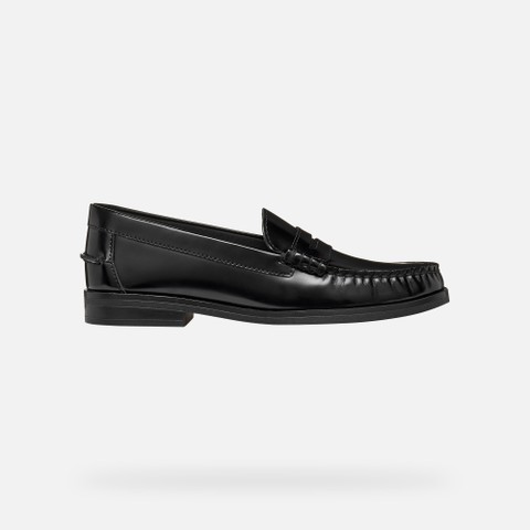 Leather loafers NOEMEN WOMAN Black - image number 1 | GEOX