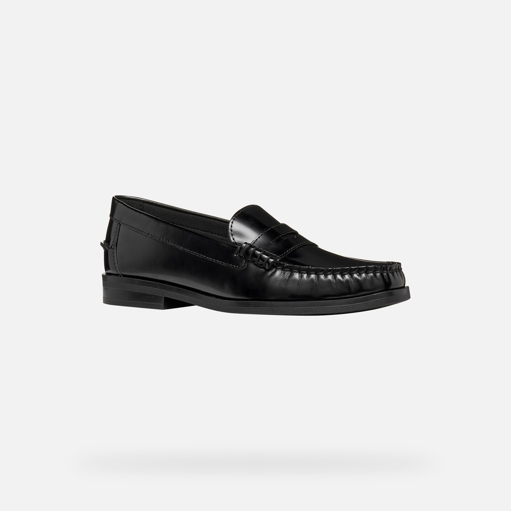 Leather loafers NOEMEN WOMAN Black - image number 2 | GEOX