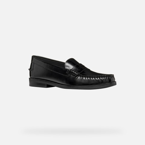 Leather loafers NOEMEN WOMAN Black - image number 2 | GEOX