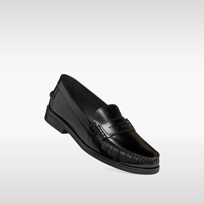 Leather loafers NOEMEN WOMAN Black | GEOX