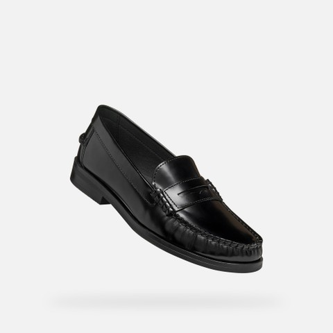 Leather loafers NOEMEN WOMAN Black - image number 4 | GEOX