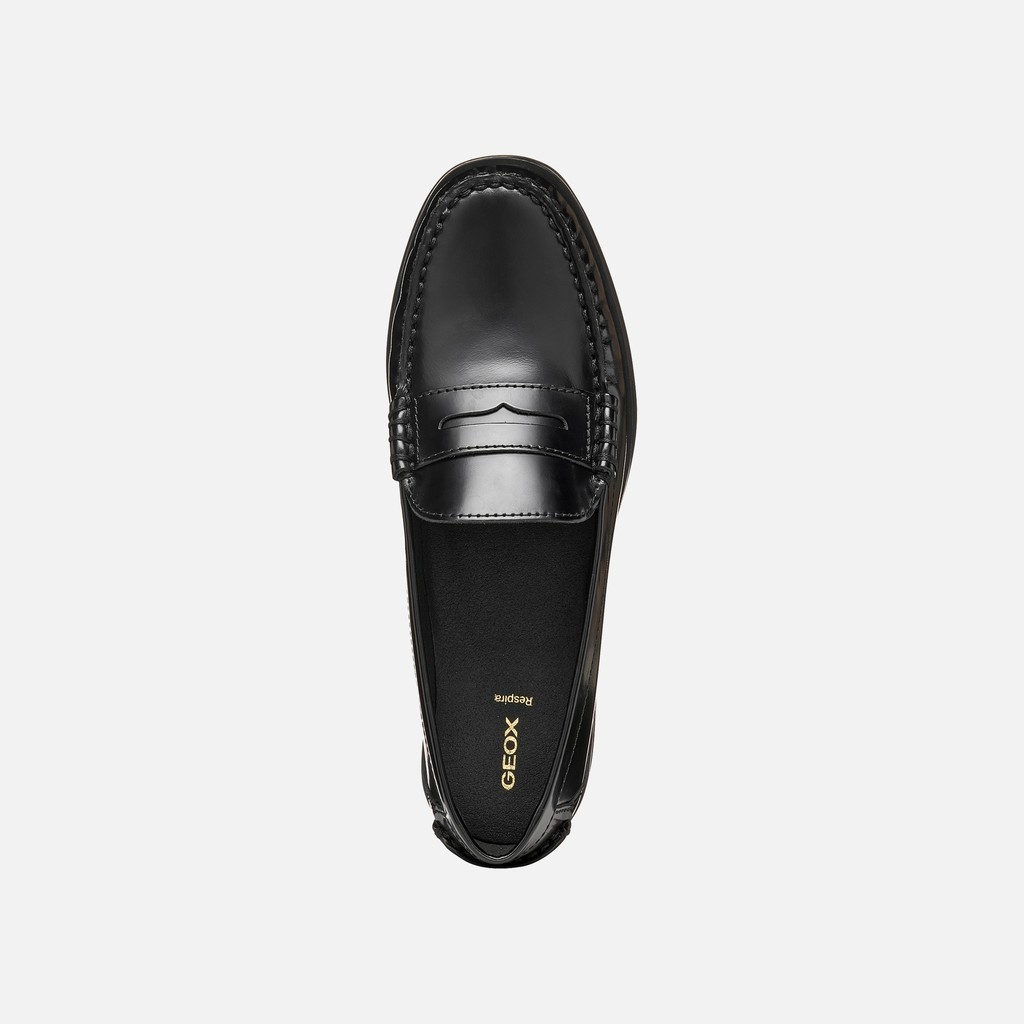 Leather loafers NOEMEN WOMAN Black - image number 5 | GEOX