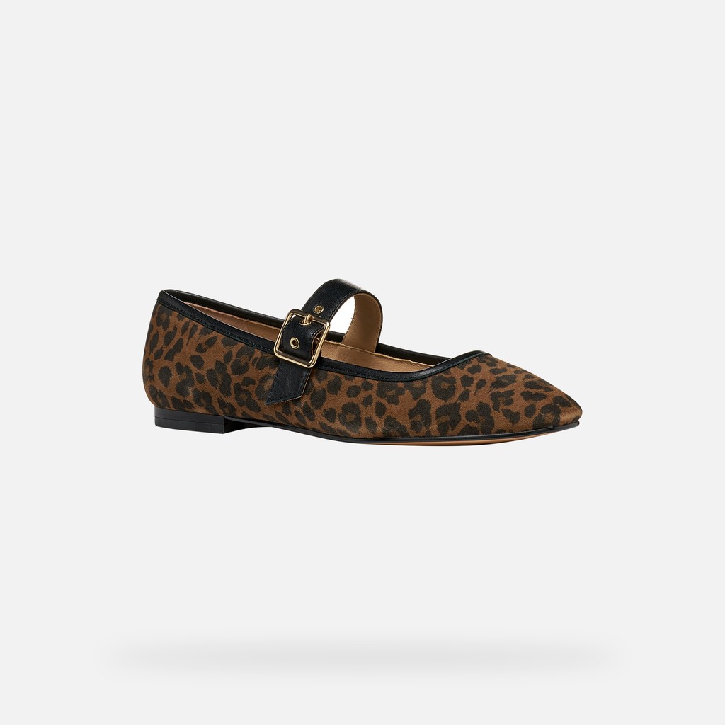 Ballet flats with strap AZLEA WOMAN Cognac - image number 2 | GEOX