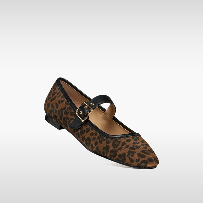 Ballet flats with strap AZLEA WOMAN Cognac | GEOX