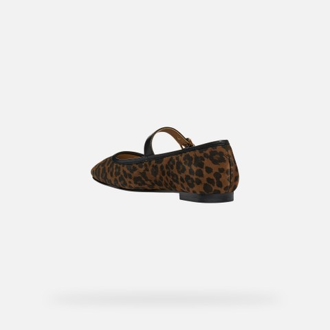 Ballet flats with strap AZLEA WOMAN Cognac - image number 3 | GEOX