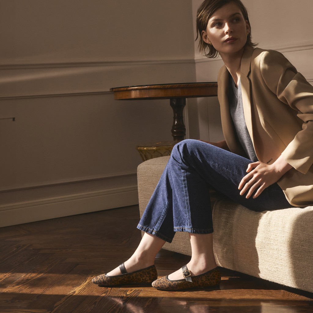 Ballet flats with strap AZLEA WOMAN Cognac - image number 1 | GEOX
