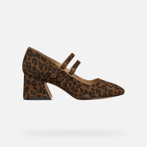 Heeled mary jane shoes KALIDINE WOMAN Cognac - image number 1 | GEOX