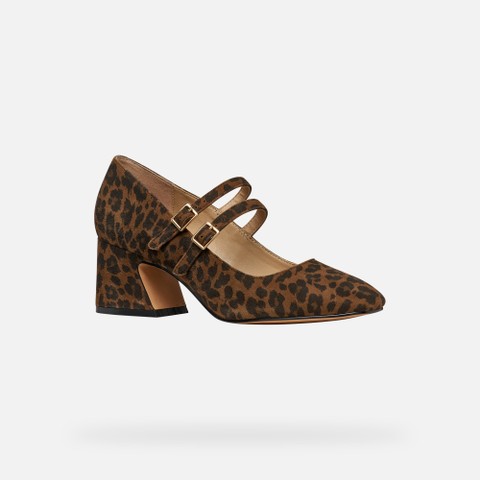 Heeled mary jane shoes KALIDINE WOMAN Cognac - image number 2 | GEOX