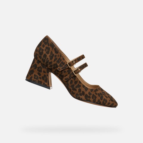 Heeled mary jane shoes KALIDINE WOMAN Cognac | GEOX