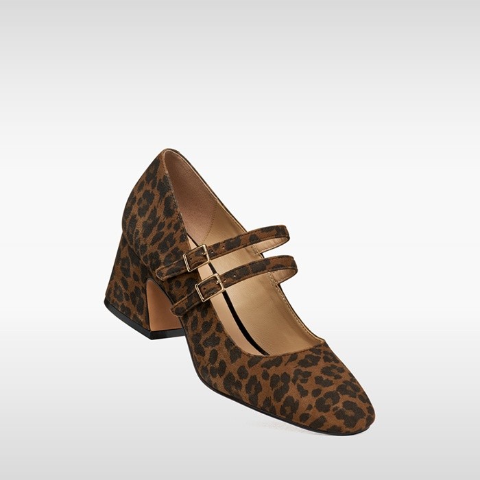 Heeled mary jane shoes KALIDINE WOMAN Cognac | GEOX