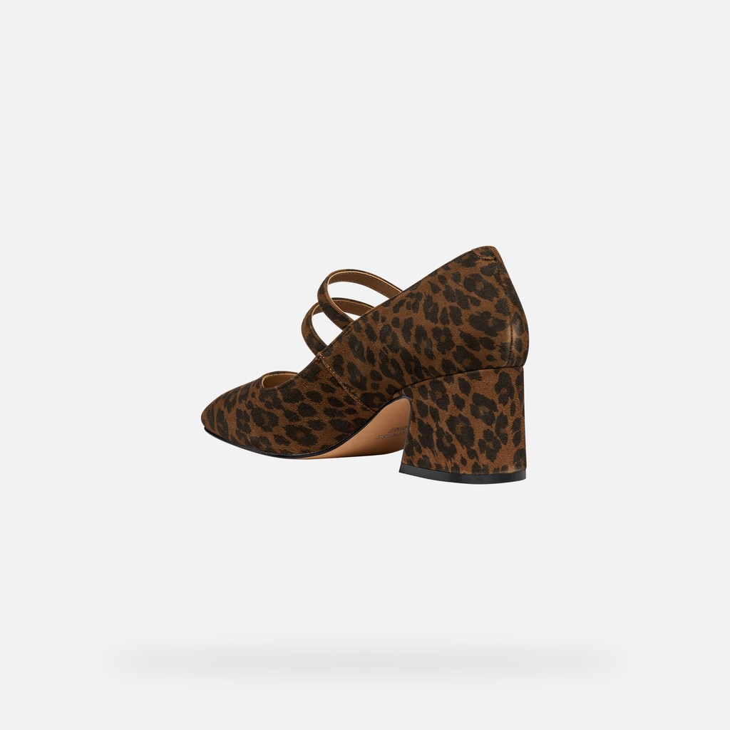 Heeled mary jane shoes KALIDINE WOMAN Cognac - image number 3 | GEOX