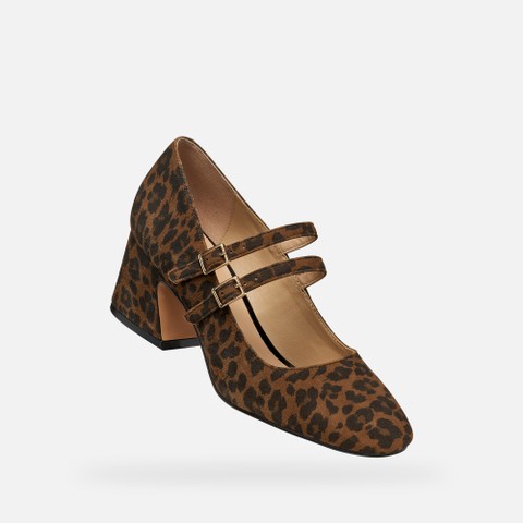 Heeled mary jane shoes KALIDINE WOMAN Cognac - image number 4 | GEOX