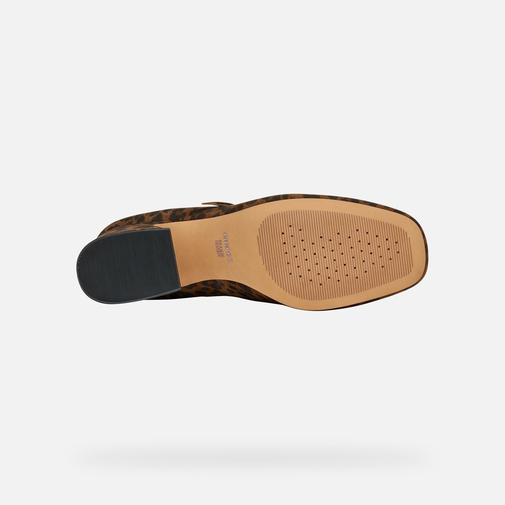 Heeled mary jane shoes KALIDINE WOMAN Cognac - image number 6 | GEOX
