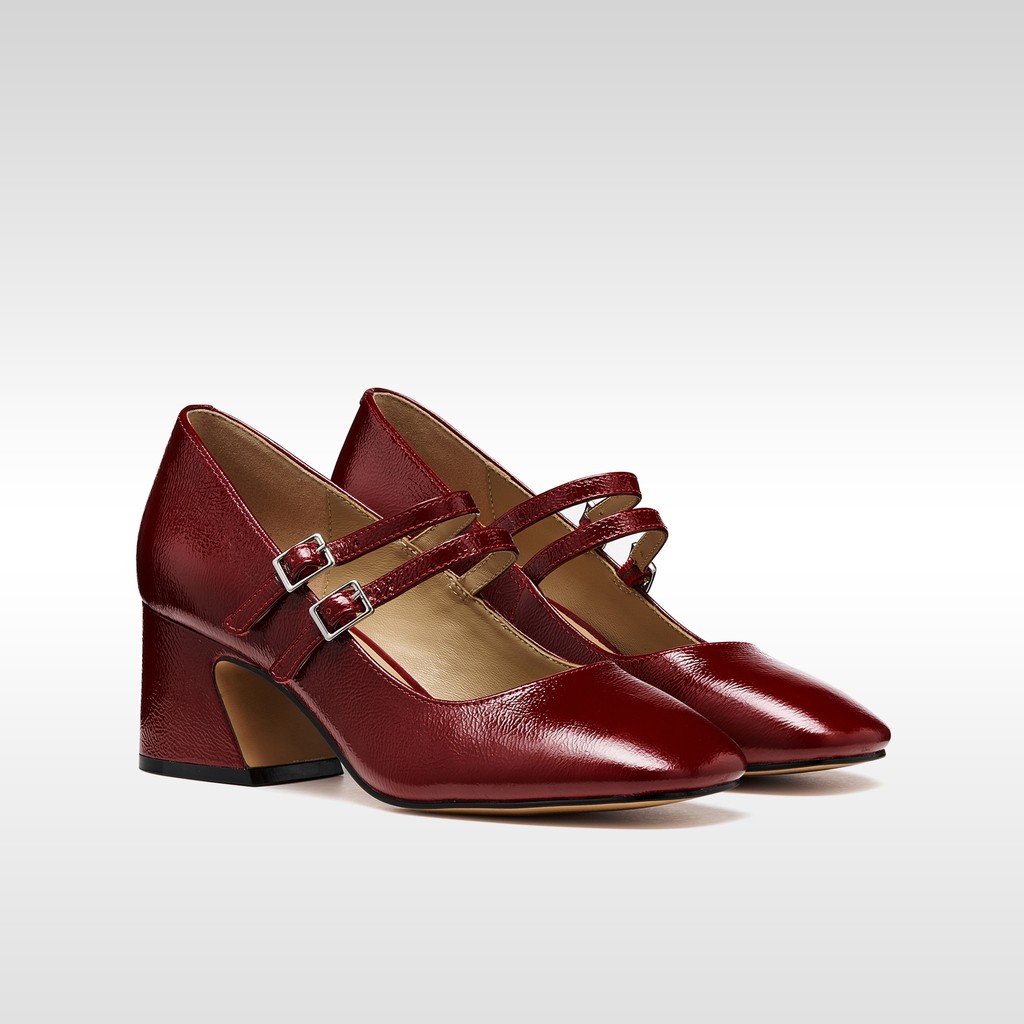 Zapatos mary jane de tac&oacute;n KALIDINE MUJER Burdeos oscuro - image number 7 | GEOX