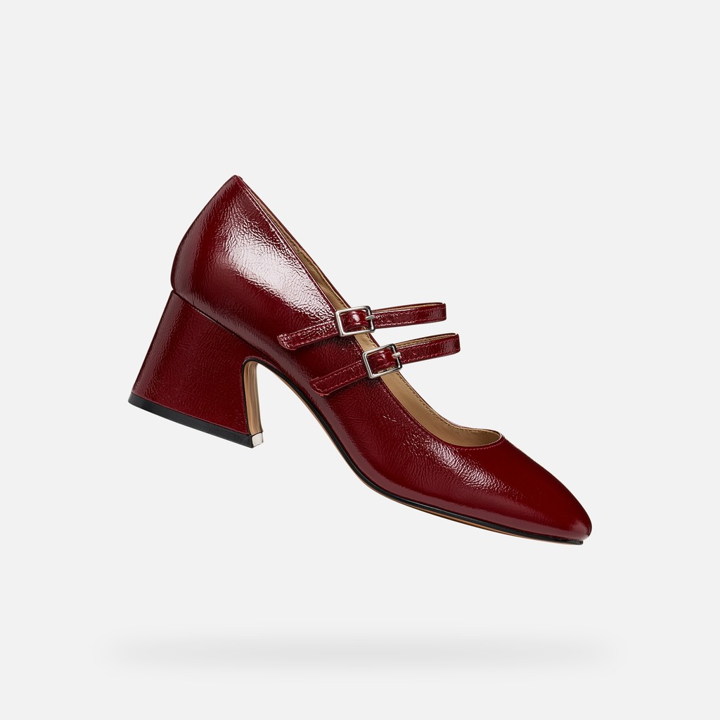 Heeled mary jane shoes KALIDINE WOMAN Dark Burgundy - image number 0 | GEOX