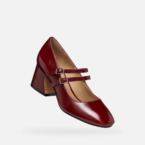 Heeled mary jane shoes KALIDINE WOMAN Dark Burgundy - image number 4 | GEOX
