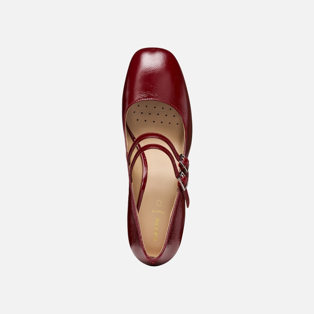 Heeled mary jane shoes KALIDINE WOMAN Dark Burgundy - image number 5 | GEOX