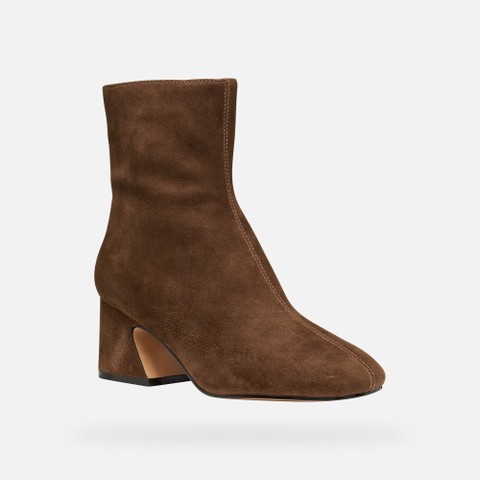 Medium heel ankle boots KALIDINE WOMAN Dark Brown - image number 2 | GEOX