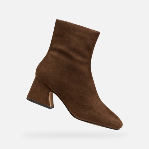 Medium heel ankle boots KALIDINE WOMAN Dark Brown - image number 0 | GEOX