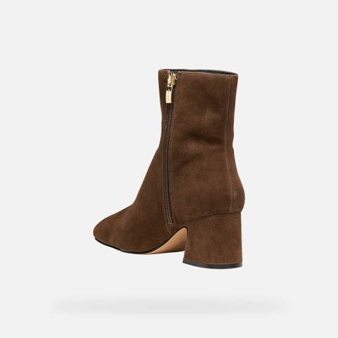Medium heel ankle boots KALIDINE WOMAN Dark Brown - image number 3 | GEOX