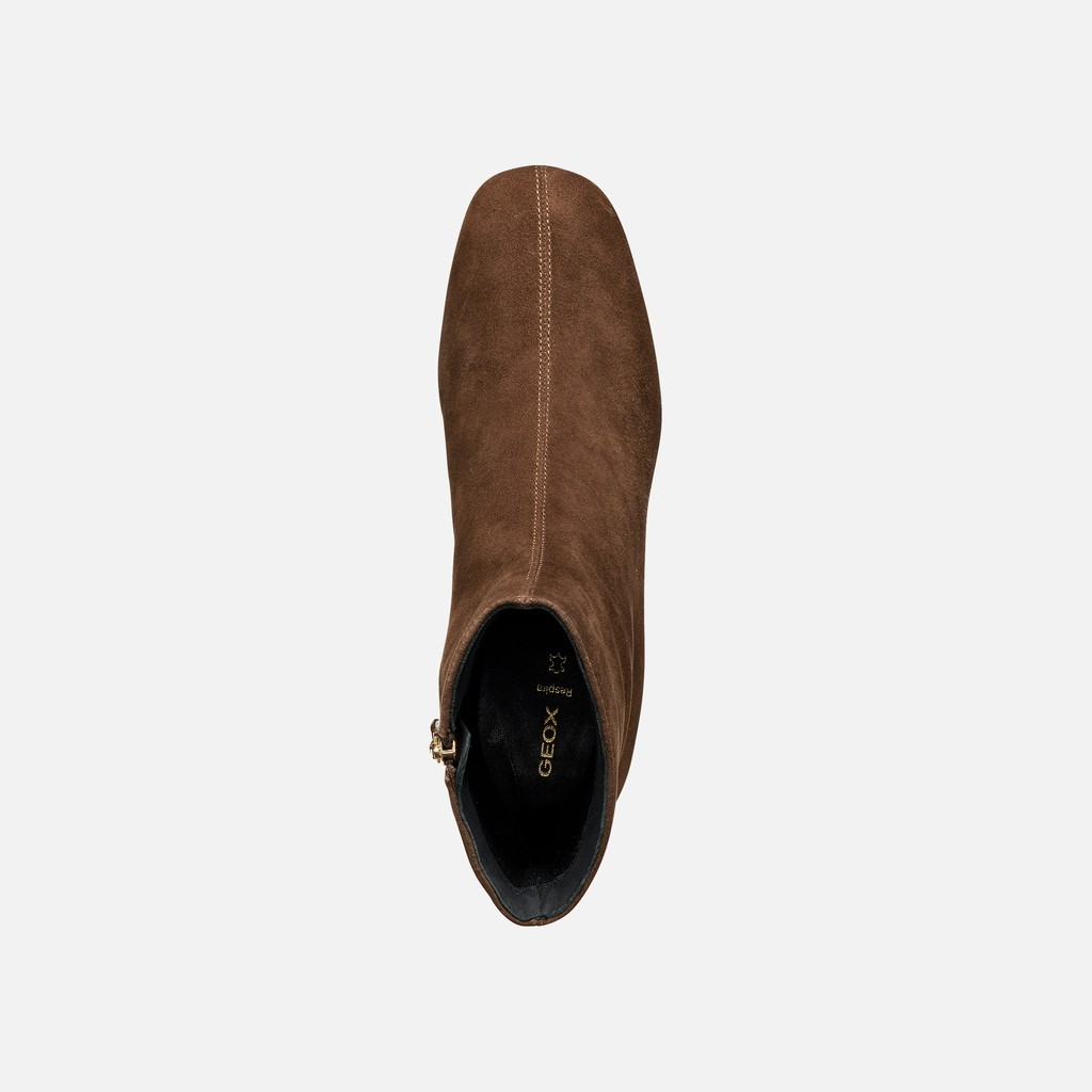 Medium heel ankle boots KALIDINE WOMAN Dark Brown - image number 5 | GEOX