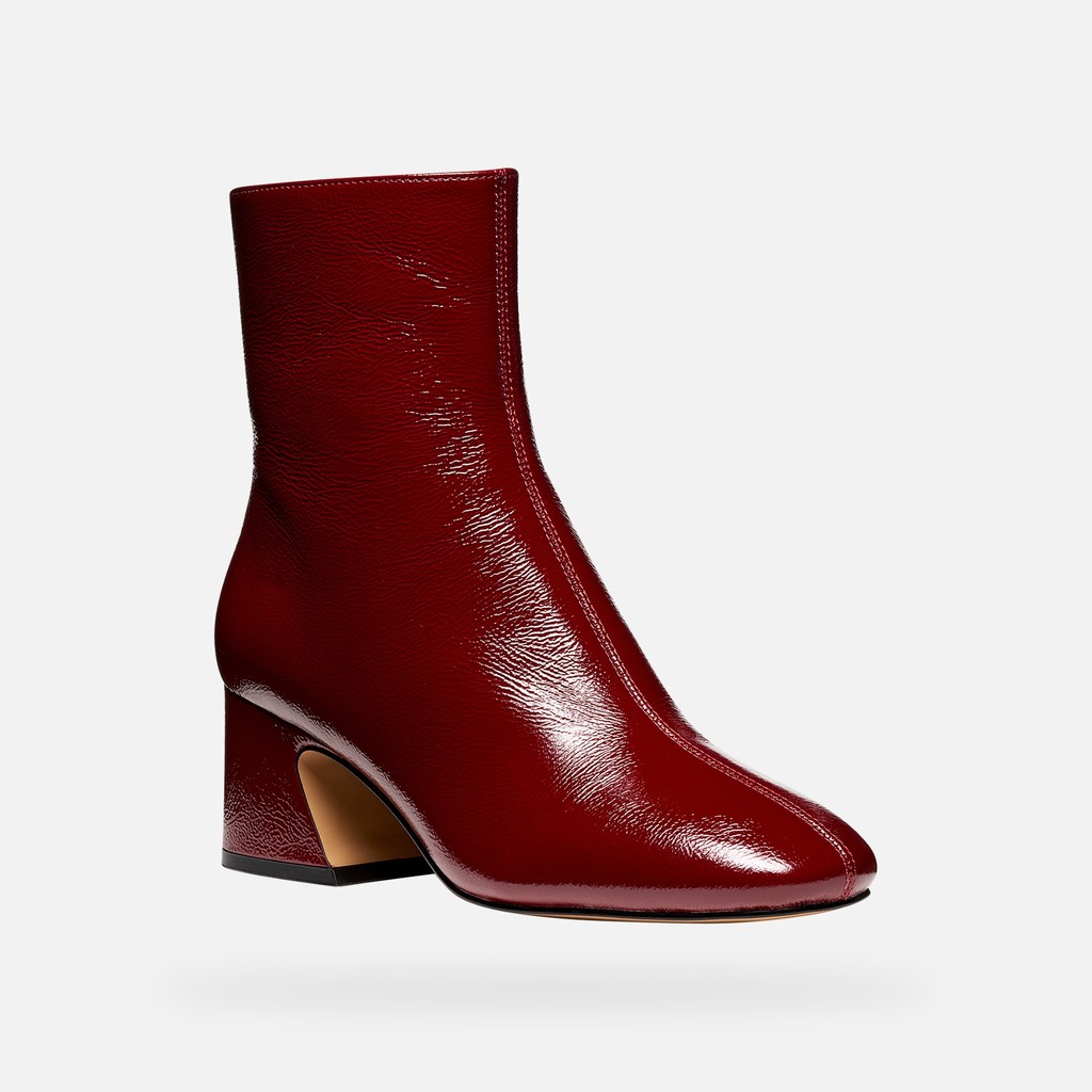 Medium heel ankle boots KALIDINE WOMAN Dark Burgundy - image number 3 | GEOX