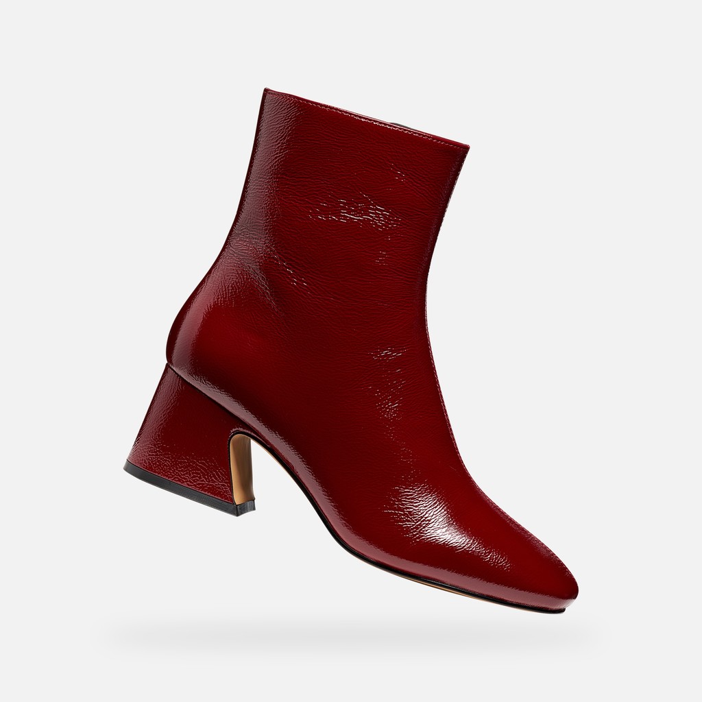 Medium heel ankle boots KALIDINE WOMAN Dark Burgundy - image number 0 | GEOX