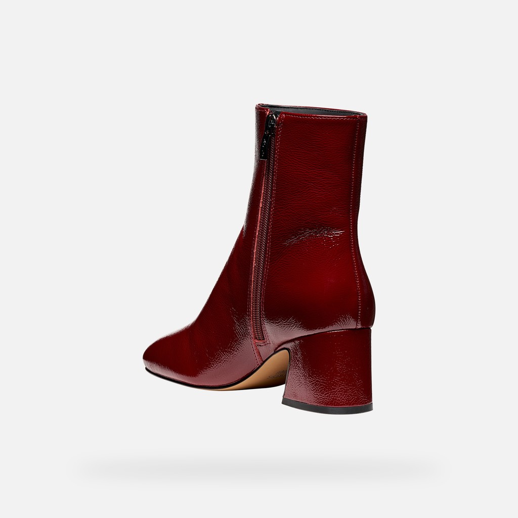 Medium heel ankle boots KALIDINE WOMAN Dark Burgundy - image number 4 | GEOX