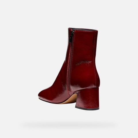 Medium heel ankle boots KALIDINE WOMAN Dark Burgundy - image number 4 | GEOX