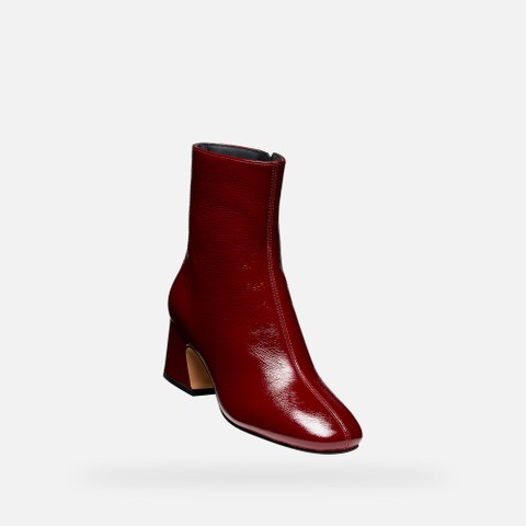 Medium heel ankle boots KALIDINE WOMAN Dark Burgundy - image number 5 | GEOX