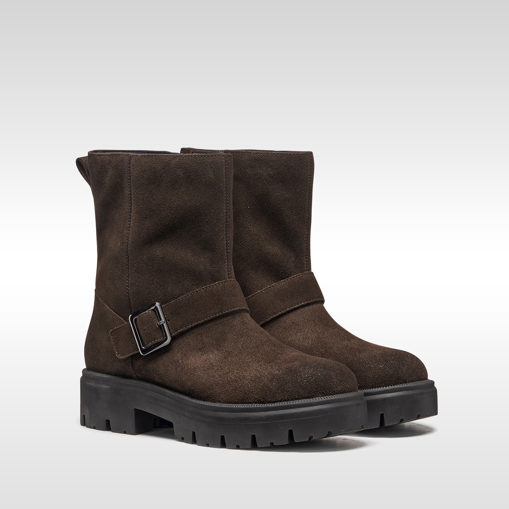Biker ankle boots KLARGENA WOMAN Chocolate - image number 8 | GEOX
