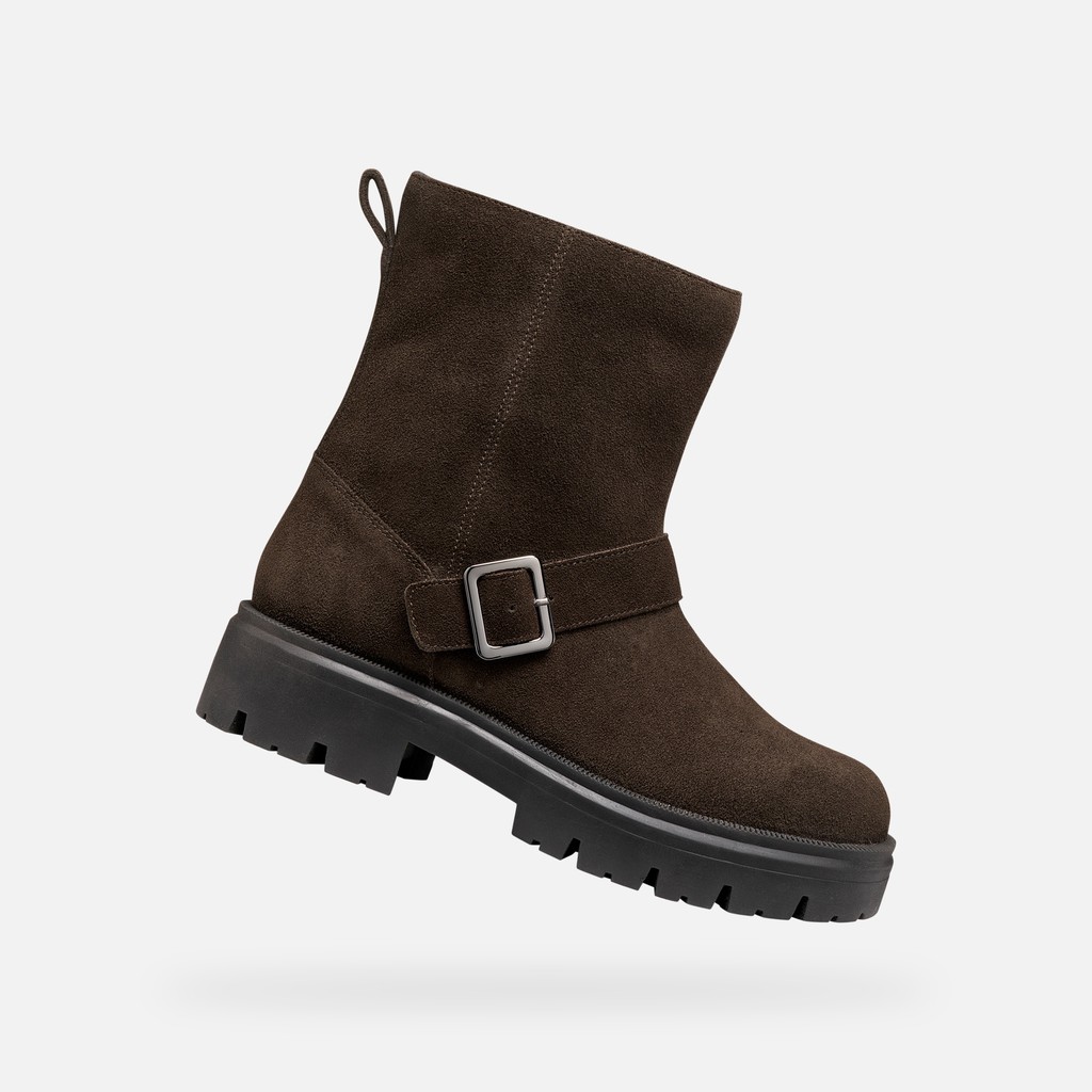 Biker ankle boots KLARGENA WOMAN Chocolate - image number 0 | GEOX