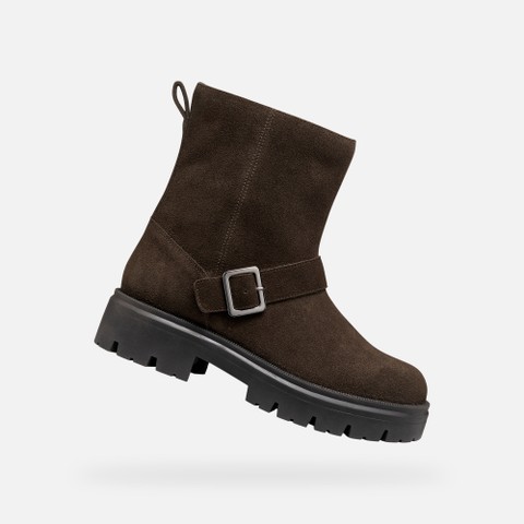 Biker ankle boots KLARGENA WOMAN Chocolate - image number 0 | GEOX