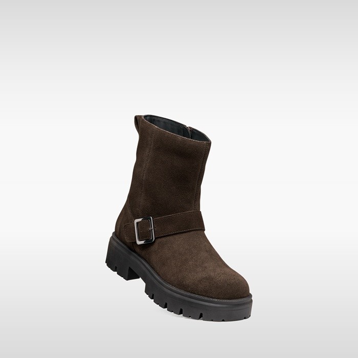 Biker ankle boots KLARGENA WOMAN Chocolate | GEOX