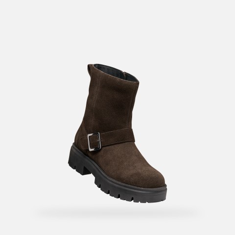 Biker ankle boots KLARGENA WOMAN Chocolate - image number 5 | GEOX