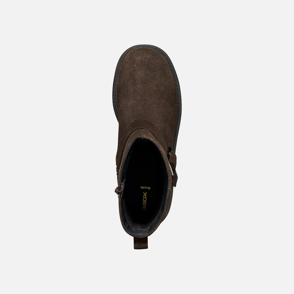 Biker ankle boots KLARGENA WOMAN Chocolate - image number 6 | GEOX