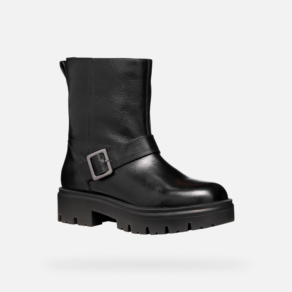 Botas de tornozelo de ciclista KLARGENA MULHER Preto - image number 2 | GEOX