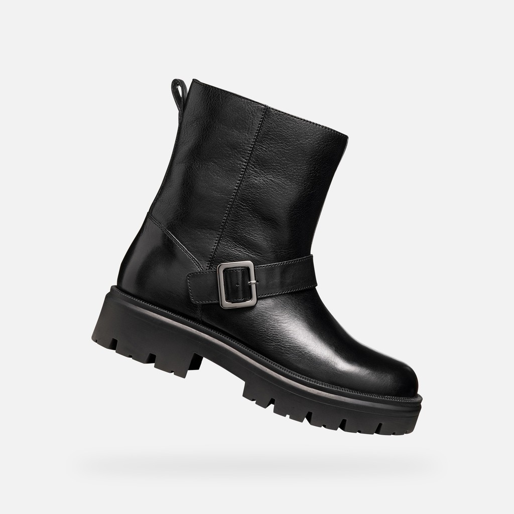 Botas de tornozelo de ciclista KLARGENA MULHER Preto - image number 0 | GEOX