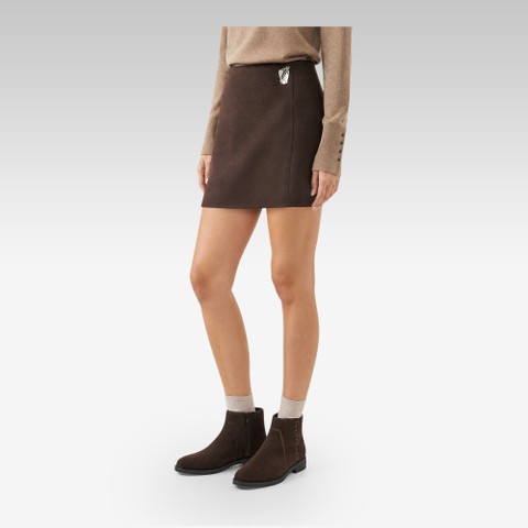 Suede ankle boots ESMEENA WOMAN Mahogany - image number 1 | GEOX