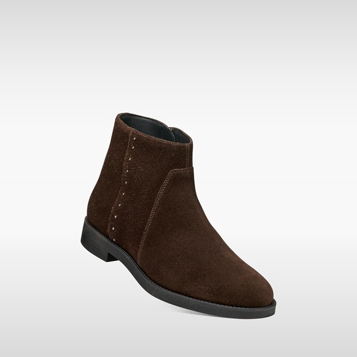 Suede ankle boots ESMEENA WOMAN Mahogany | GEOX