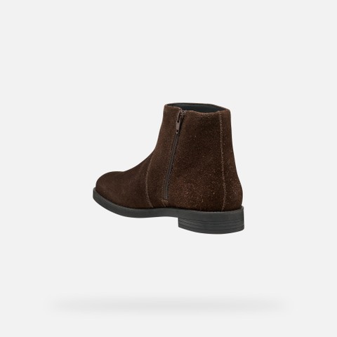 Suede ankle boots ESMEENA WOMAN Mahogany - image number 4 | GEOX
