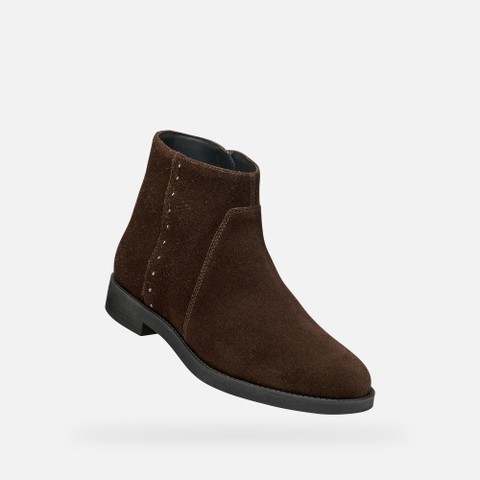 Suede ankle boots ESMEENA WOMAN Mahogany - image number 5 | GEOX