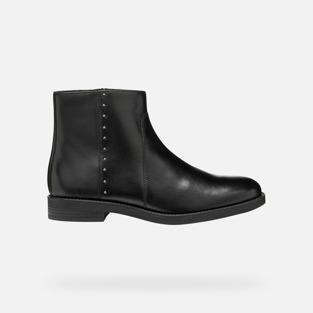 Leather ankle boots ESMEENA WOMAN Black - image number 2 | GEOX
